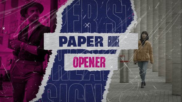 VideoHive Paper Grunge Opener | MOGRT