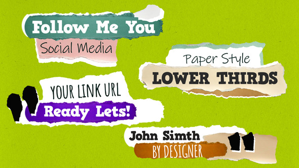 VideoHive Paper Lower Thirds Titles