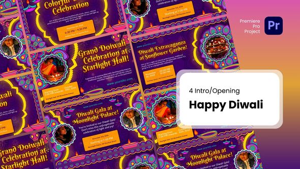 VideoHive Podcast Intro – Happy Diwali Premiere Pro Templates