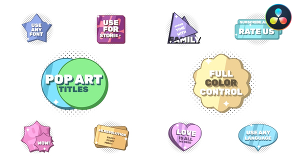 VideoHive Pop Art Titles | DaVinci Resolve