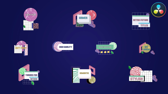 VideoHive Retro Future Titles for DaVinci Resolve