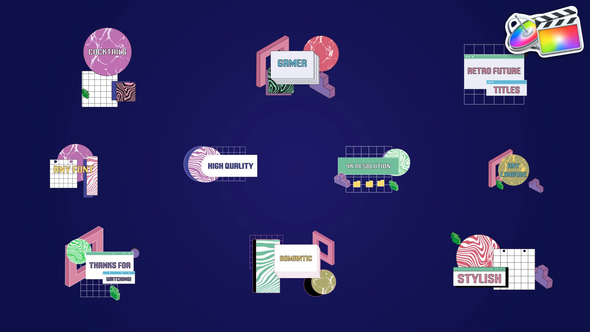VideoHive Retro Future Titles for FCPX
