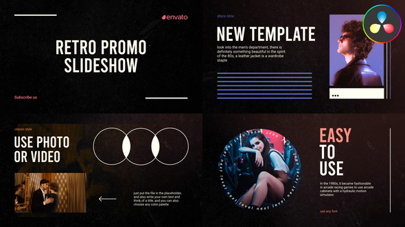 VideoHive Retro Promo Slideshow for DaVinci Resolve
