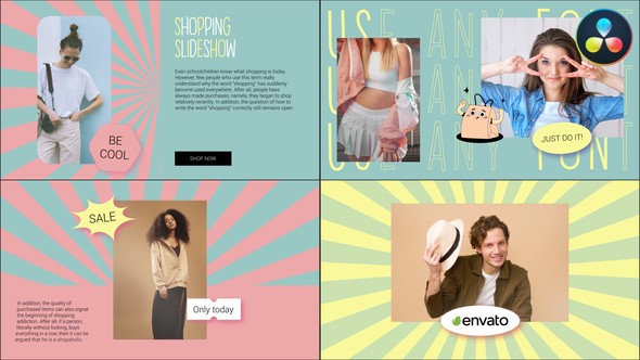 VideoHive Retro Shopping Slideshow for DaVinci Resolve