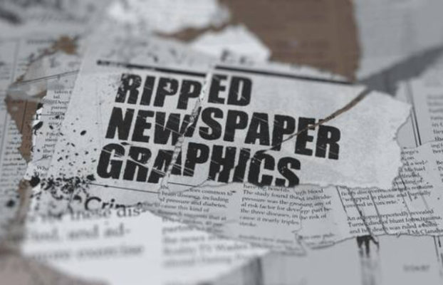 Videohive Ripped Newspaper Graphics After effects Template