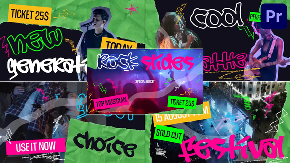 VideoHive Rock Slides for Premiere Pro