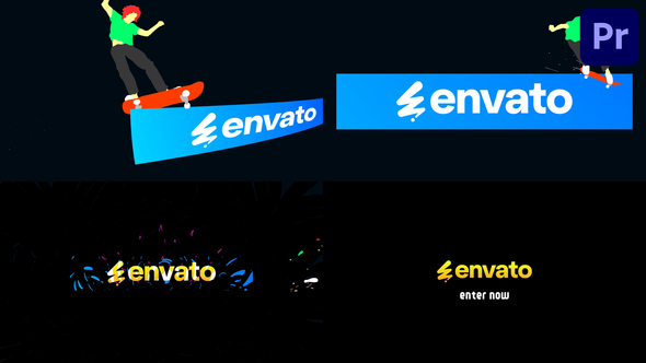 VideoHive Skateboard Trick Logo Reveal for Premiere Pro