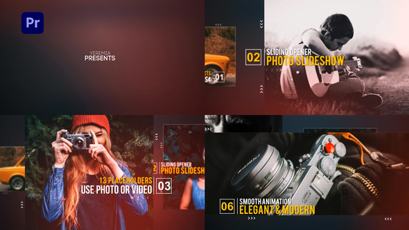 VideoHive Sliding Opener Photo Slideshow – MOGRT Template
