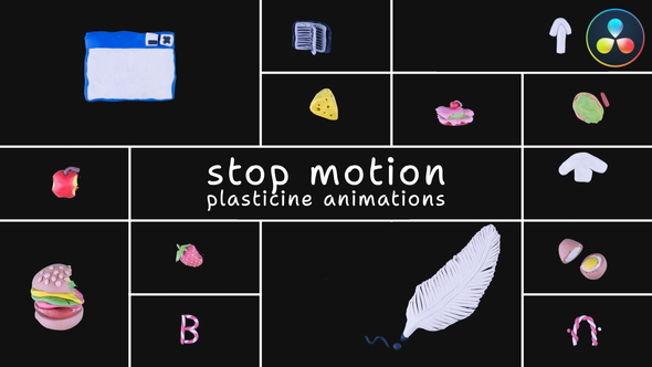 VideoHive Stop Motion Plasticine Animations | DaVinci Resolve
