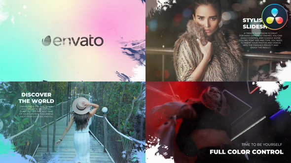 VideoHive Stylish Ink Slideshow for DaVinci Resolve