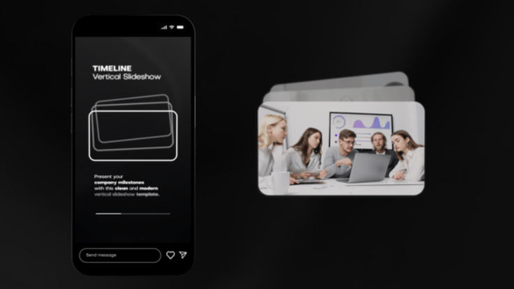 Videohive Timeline Vertical Slideshow After Effects Template