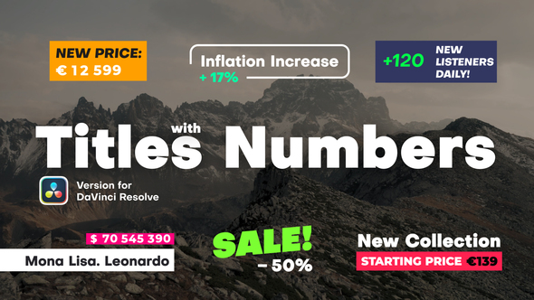 VideoHive Titles with Numbers | DaVinci Resolve