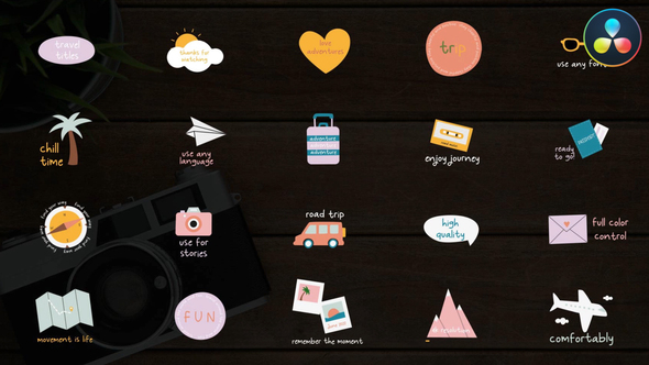 VideoHive Travel Titles | DaVinci Resolve