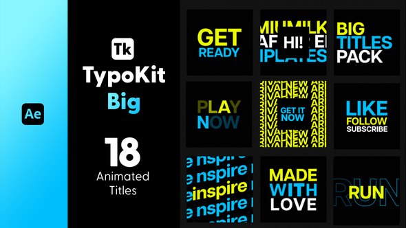 VideoHive Typo Kit Big Titles for After Effects