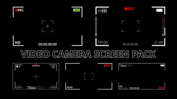 Videohive Video Camera Screen Pack For DaVinci Resolve