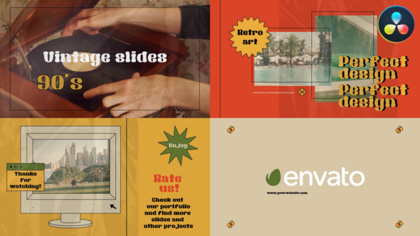 VideoHive Vintage Retro Slides | DaVinci Resolve
