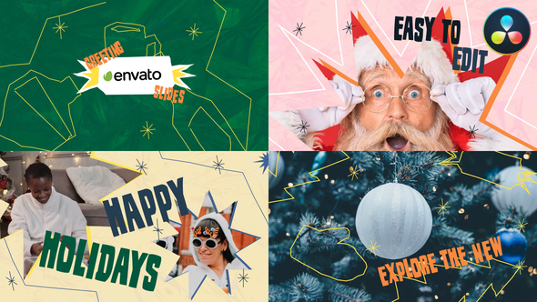 VideoHive Xmas Greeting Slides | DaVinci Resolve