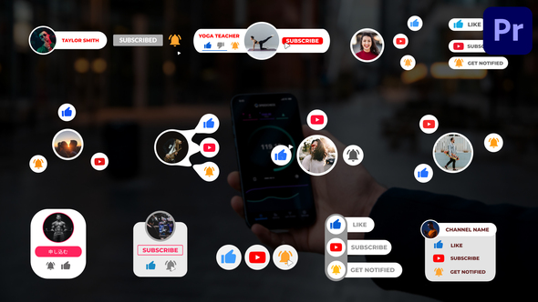 VideoHive Youtube Buttons Pack for Premiere Pro
