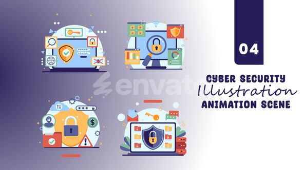 Videohive Cyber Security Animation Scene Pack