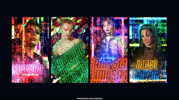 Videohive Neon Futuristic Stories