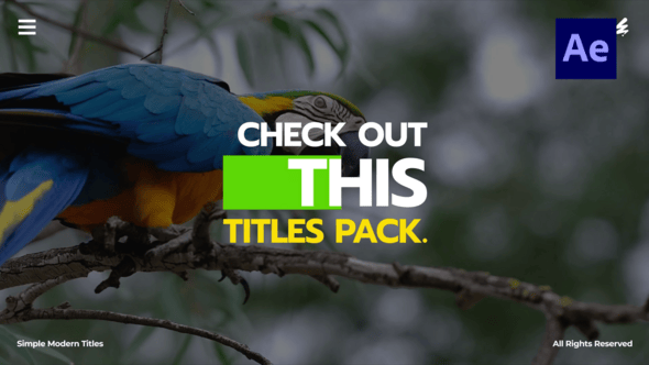 Videohive Simple Modern Titles /Ae