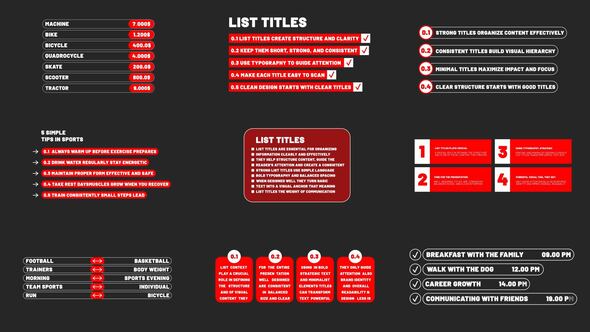 Videohive List Titles | After Effects
