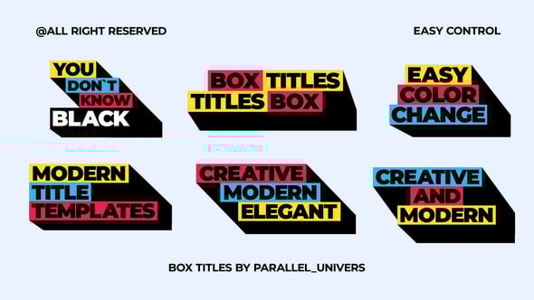 Videohive Box Titles | AE 58423324