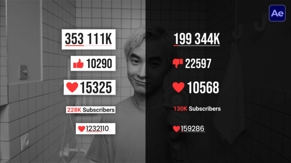 Videohive Social Media Counter  AE
