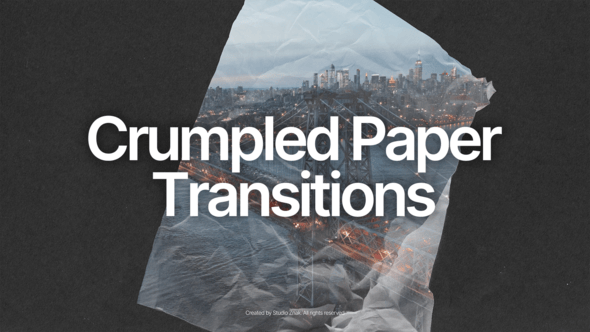 Videohive Crumpled Paper Transitions 58259249