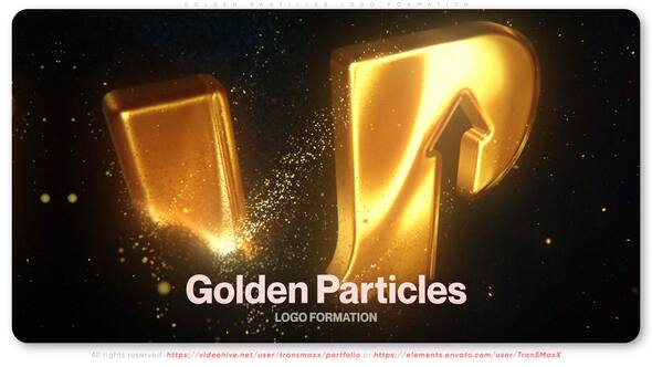 Videohive Golden Particles Logo Formation