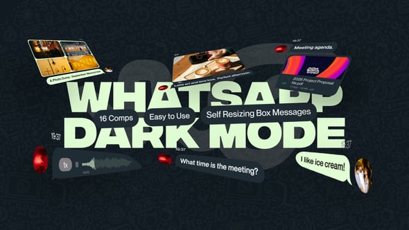 Videohive Whatsapp Messages (Dark Mode)