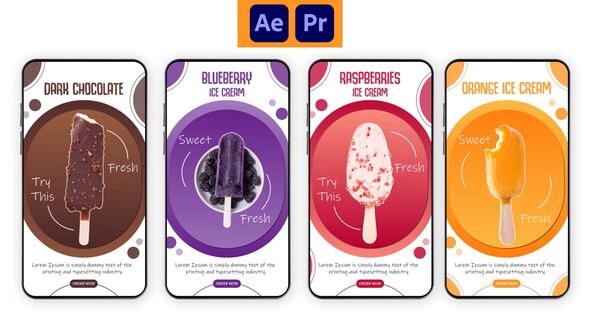 Videohive Ice-Cream Instagram Story