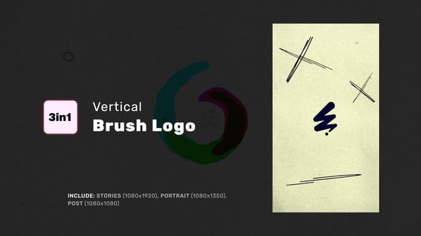 Videohive Vertical Brush Logo