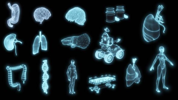 Videohive Medical Elements HUD Pack