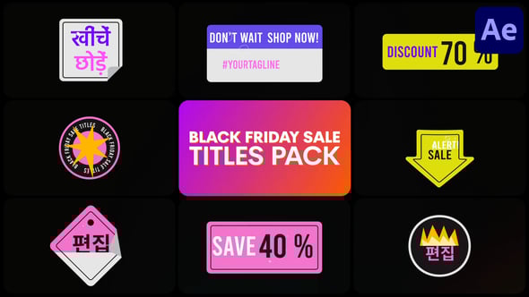 Videohive Black Friday Sale Titles | After Effects