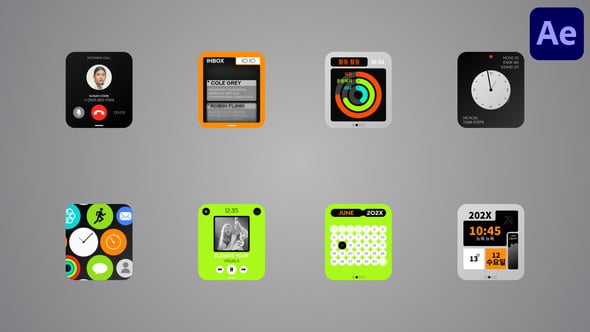 Videohive Smart Watch UI Titles for After Effects