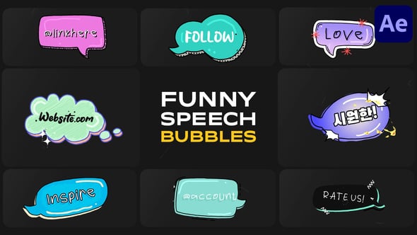 Videohive Funny Speech Bubbles for After Effects