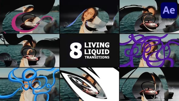 Videohive Living Liquid Transitions | After Effects