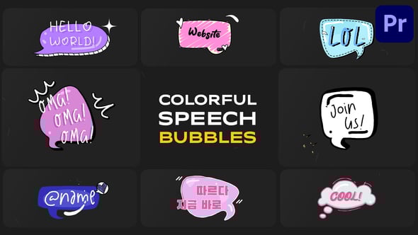 Videohive Colorful Speech Bubbles for After Effects