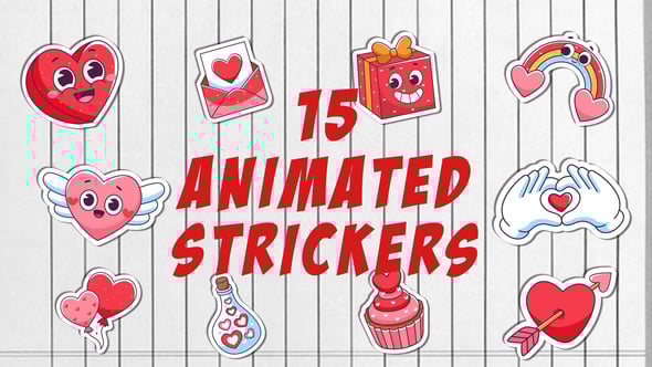Videohive Love Stickers Pack.