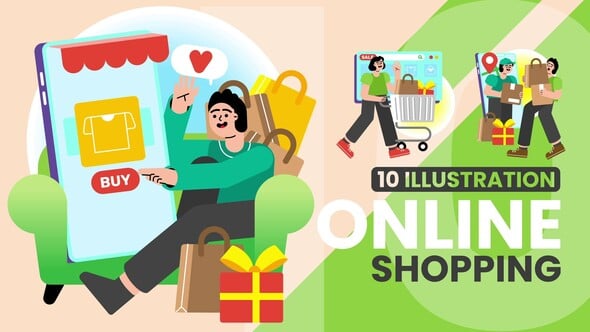 Videohive Online Shopping Sale Animation