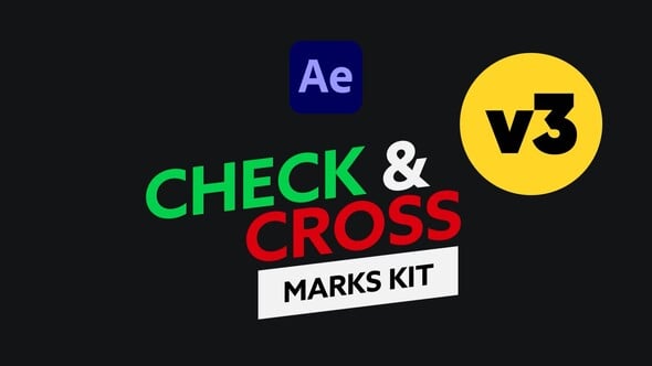 Videohive Check & Cross Marks Vol.3 For After Effects