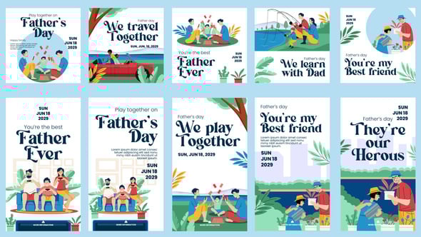 Videohive Father Day Feed and Stories Instagram 57910612