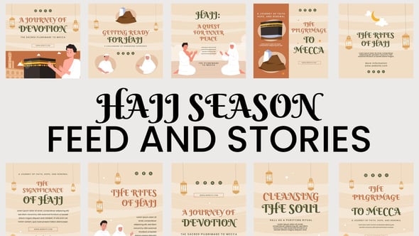 Videohive Hajj Season Feed and Stories Instagram
