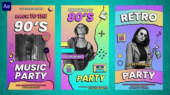 Videohive Old School Party Reels