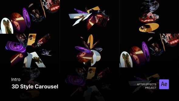 Videohive Intro/Opening Video – 3D Style Carousel After Effects Template
