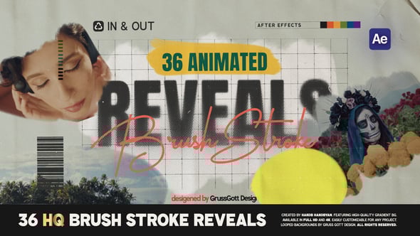 Videohive Brush Stroke Reveals