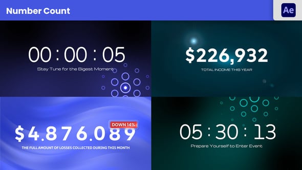 Videohive Number & Time Count