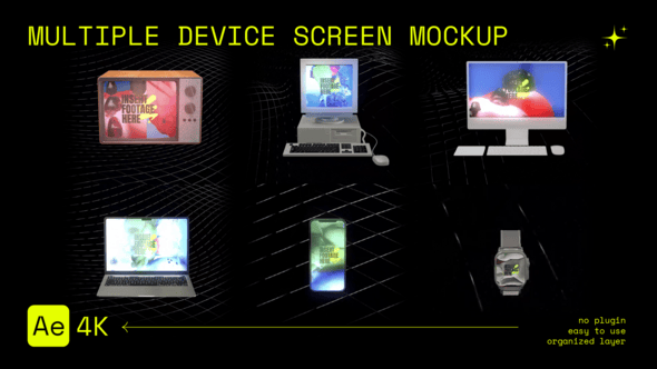 Videohive Multiple Device Screen Mockup