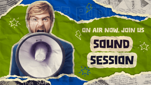 Videohive Paper Collage Style Podcast Intro 57894898